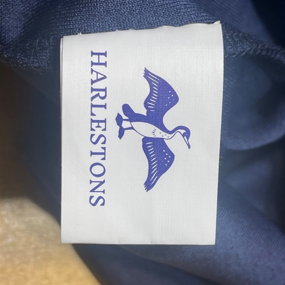 Harlestons Performance Crew Long Sleeve Shirt Color Blue Size Large Tailored Fit - Picture 10 of 16